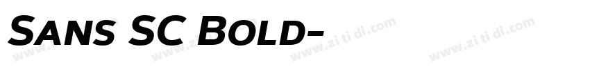Sans SC Bold字体转换